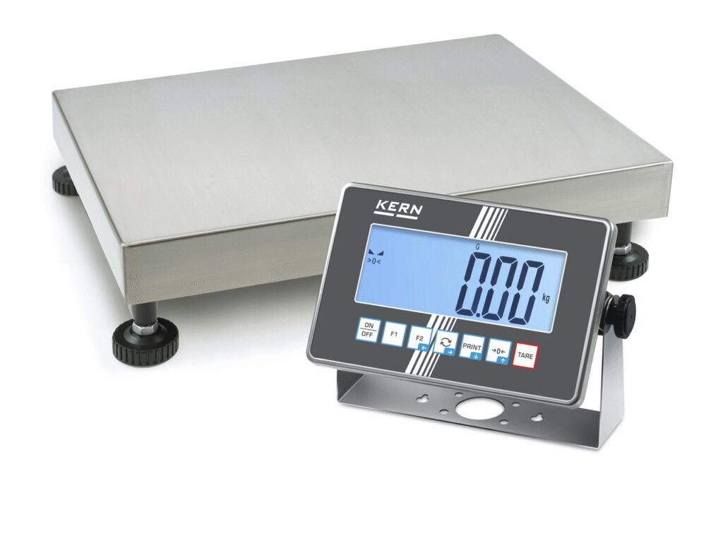 IoT-Line משקל משטח נירוסטה עם צג נירוסטה KERN IXC 100K-2LM