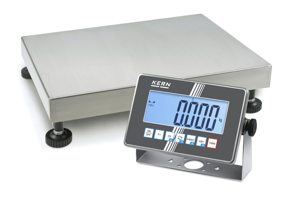 IoT-Line משקל משטח נירוסטה עם צג נירוסטה KERN IXC 100K-3L