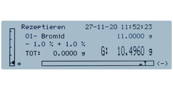 Weighing range 8200 g